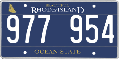 RI license plate 977954