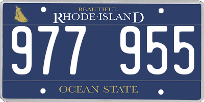 RI license plate 977955