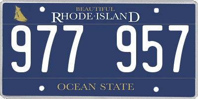 RI license plate 977957