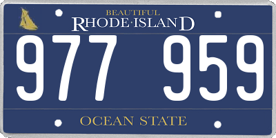 RI license plate 977959