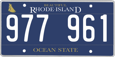 RI license plate 977961