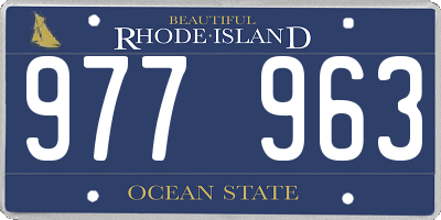 RI license plate 977963