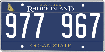 RI license plate 977967