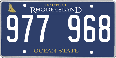 RI license plate 977968