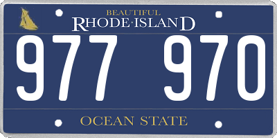 RI license plate 977970