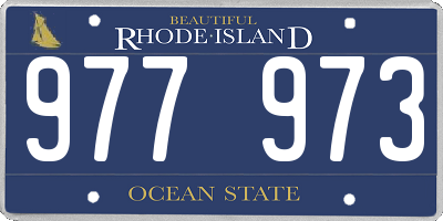 RI license plate 977973