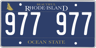 RI license plate 977977