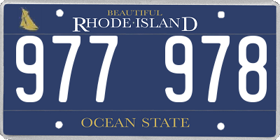 RI license plate 977978