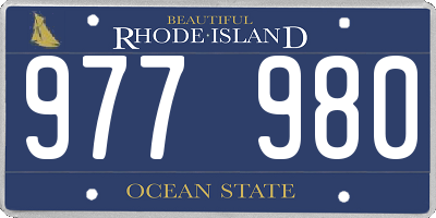 RI license plate 977980