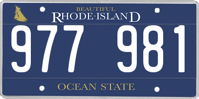 RI license plate 977981