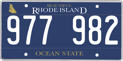 RI license plate 977982