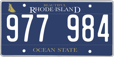 RI license plate 977984