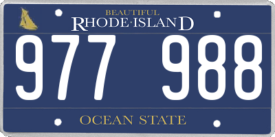 RI license plate 977988
