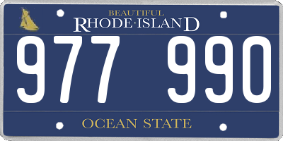 RI license plate 977990