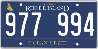 RI license plate 977994