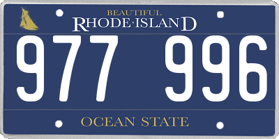 RI license plate 977996