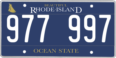 RI license plate 977997