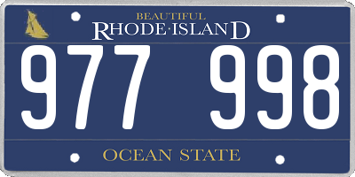 RI license plate 977998