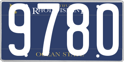 RI license plate 9780