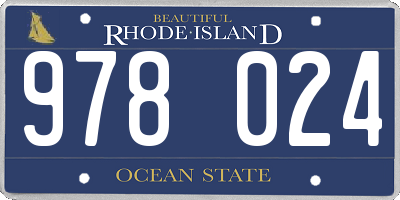 RI license plate 978024