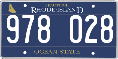 RI license plate 978028
