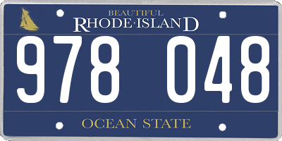 RI license plate 978048