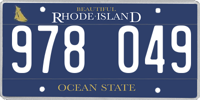 RI license plate 978049
