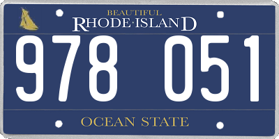 RI license plate 978051