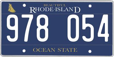 RI license plate 978054