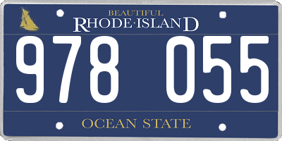 RI license plate 978055