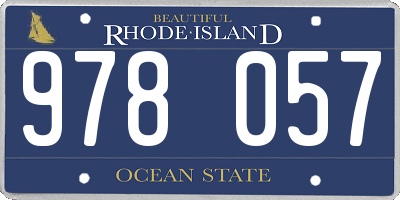 RI license plate 978057
