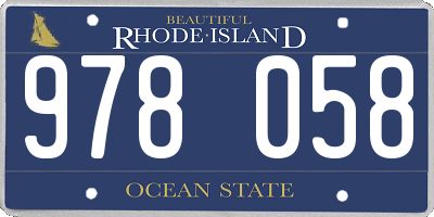 RI license plate 978058