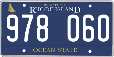 RI license plate 978060