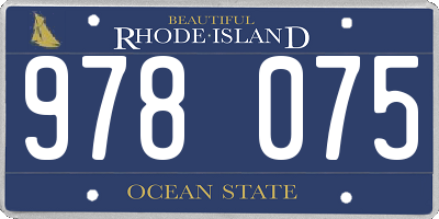 RI license plate 978075