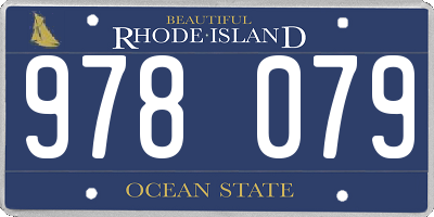 RI license plate 978079