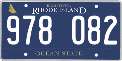 RI license plate 978082