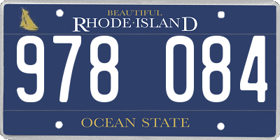 RI license plate 978084