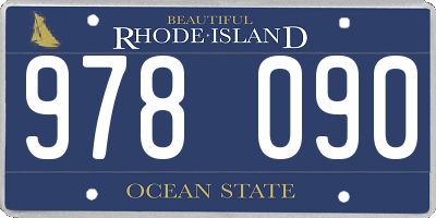 RI license plate 978090
