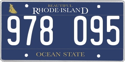 RI license plate 978095
