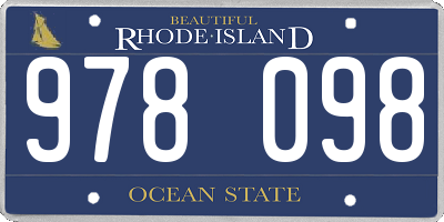 RI license plate 978098