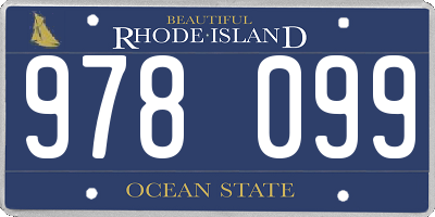 RI license plate 978099