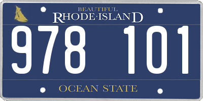 RI license plate 978101