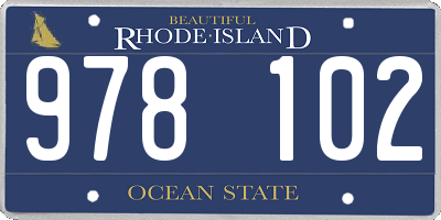 RI license plate 978102