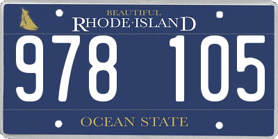 RI license plate 978105