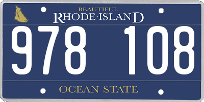RI license plate 978108
