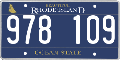 RI license plate 978109