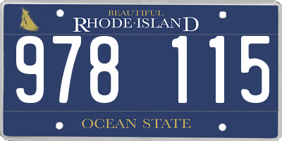 RI license plate 978115