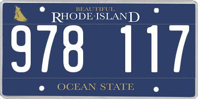 RI license plate 978117