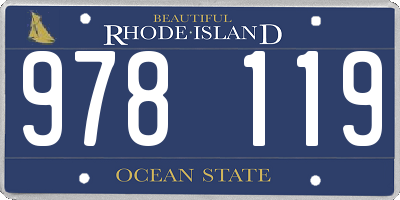 RI license plate 978119