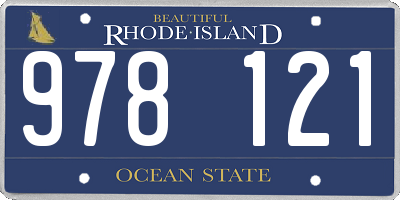 RI license plate 978121